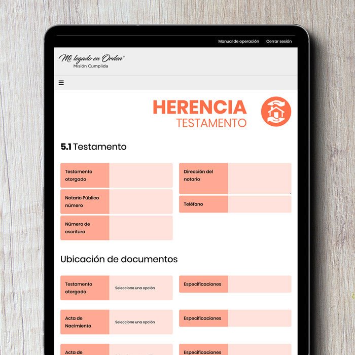 Mi Legado versión digital - Mi Legado en Orden