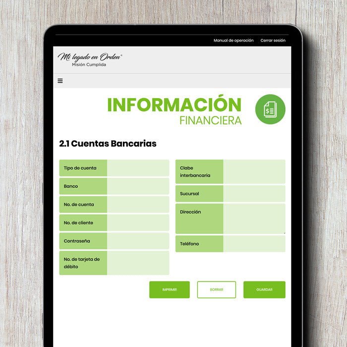 Mi Legado versión digital - Mi Legado en Orden